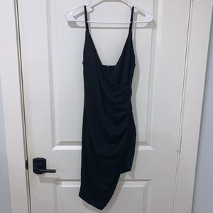 Black Asymmetrical bodycon dress